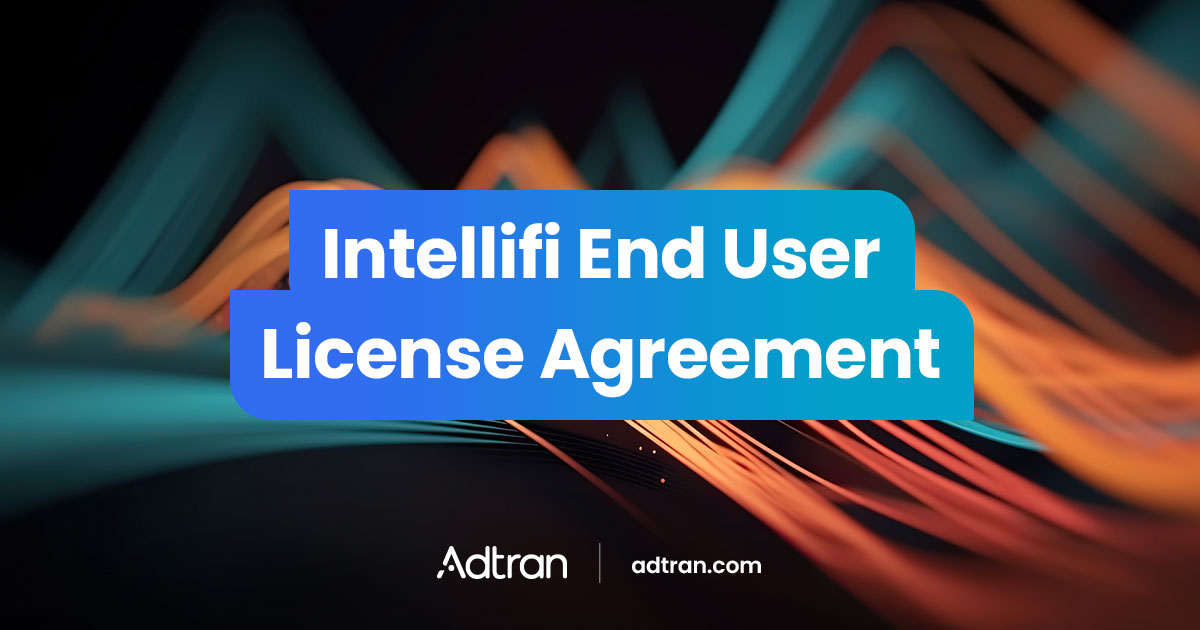 Intellifi End User License Agreement