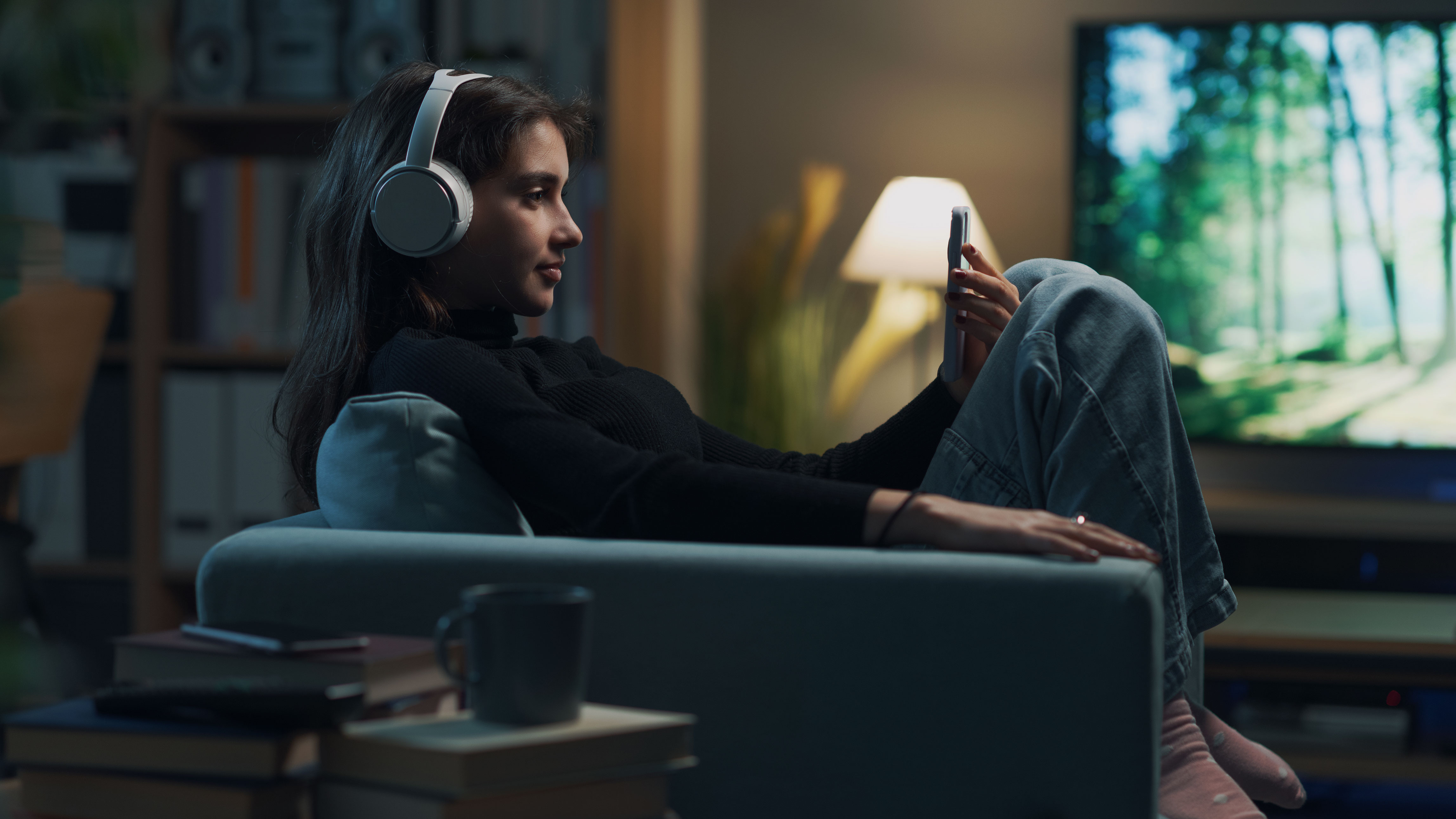 Woman using smart phone