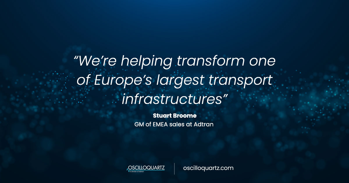 Deutsche Bahn brings 5G timing to German railways to meet new FRMCS standards with Adtran Oscilloquartz timing solution 