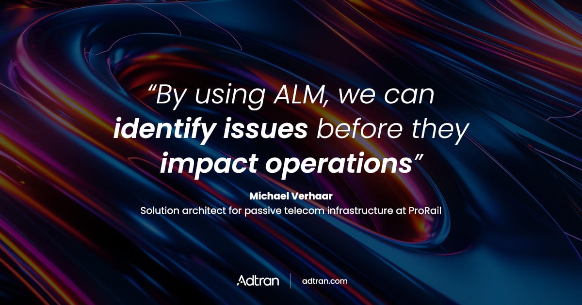 ProRail strengthens nationwide rail network with Adtran ALM fiber monitoring solution