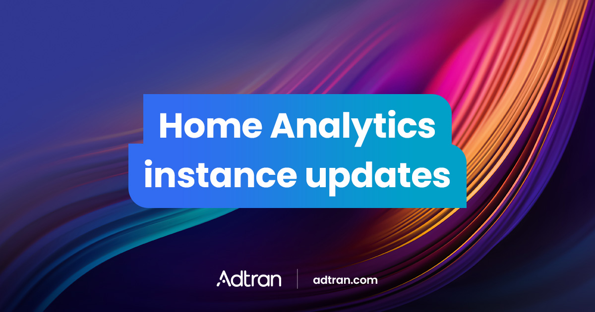 Home Analytics instance updates