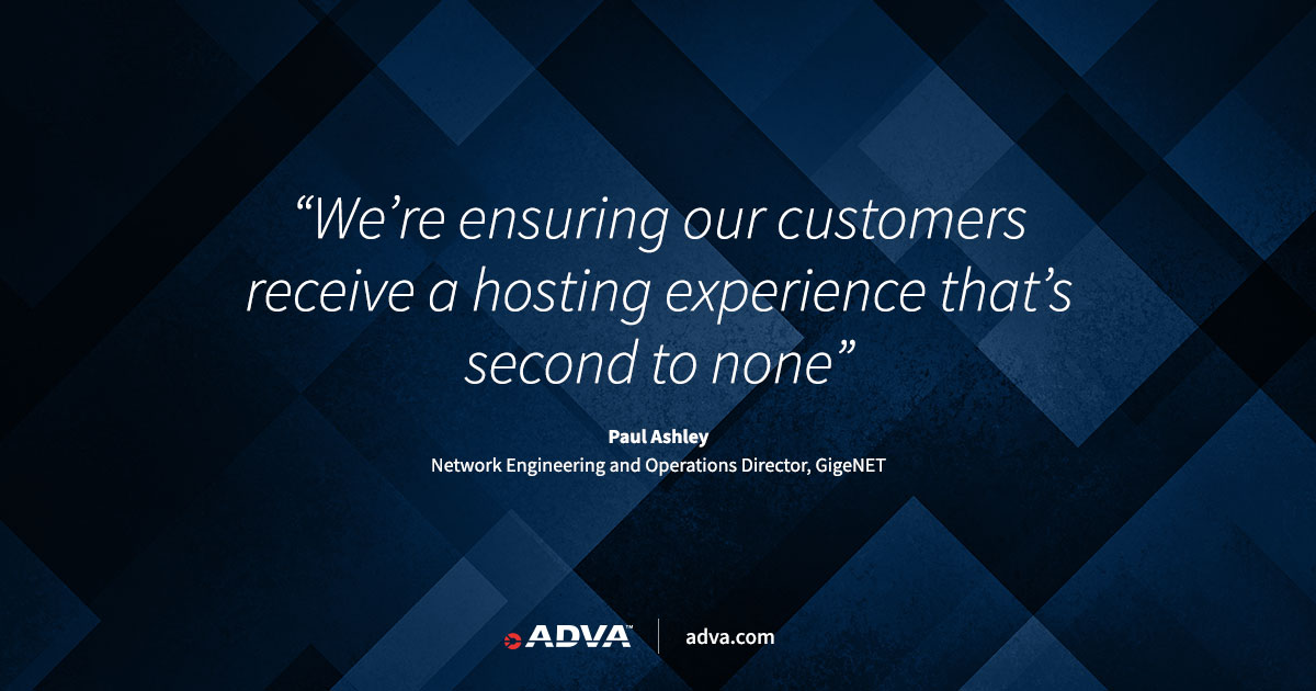 GigeNET meets soaring enterprise cloud demand with ADVA’s DCI solution