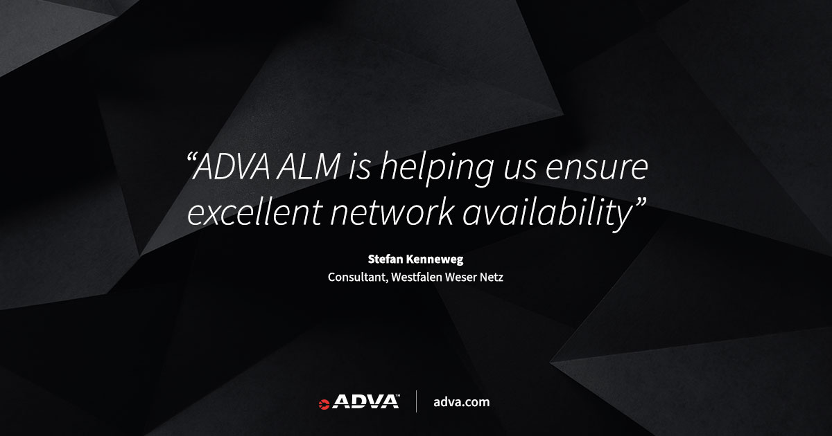 Westfalen Weser Netz saves cost and avoids outages with ADVA ALM fiber