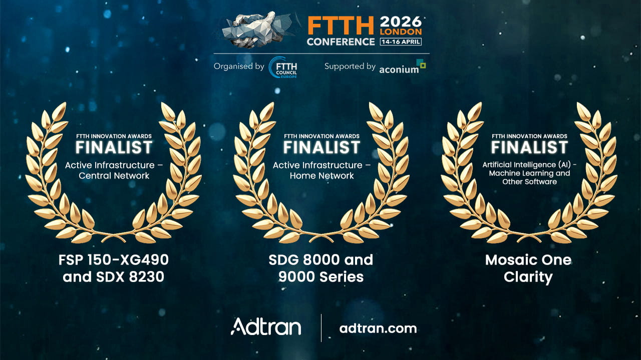 Adtran nominated for several FTTH Innovation Awards